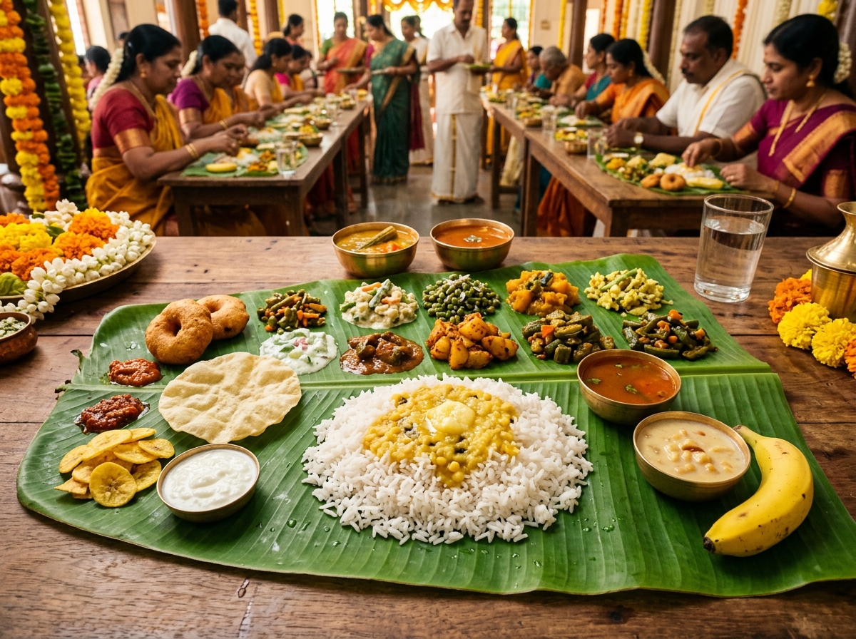 Authentic South Indian Traditional Banana Leaf Feast Experience