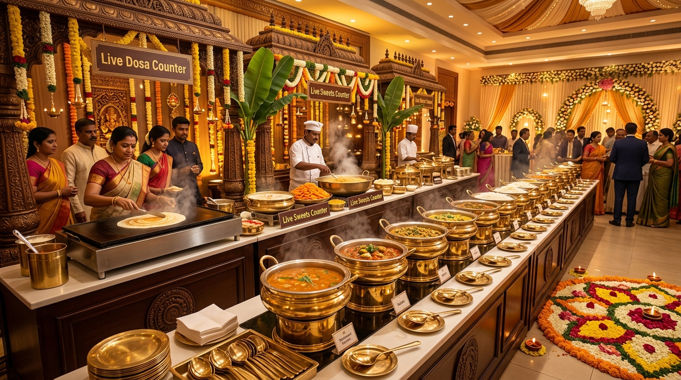 South Indian Wedding Reception Catering Buffet