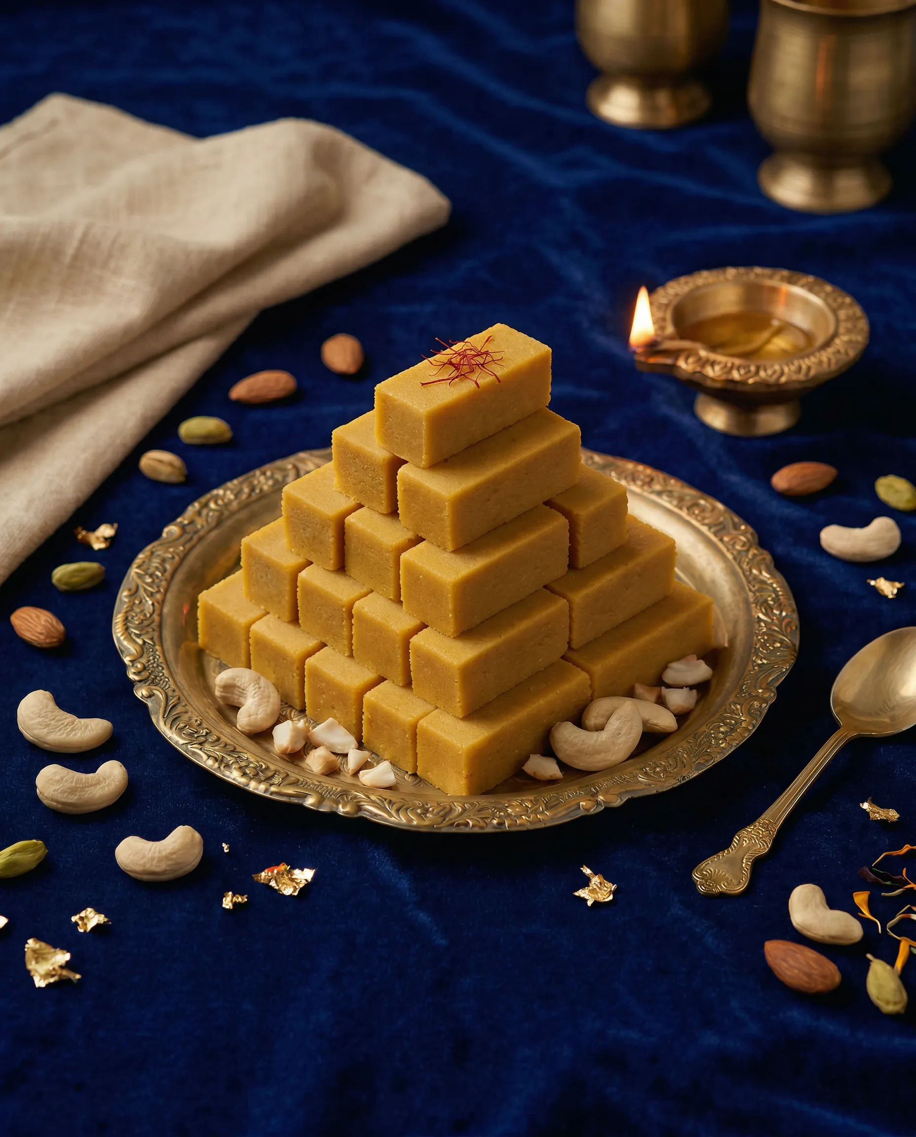 Pure Ghee Mysore Pak with Saffron